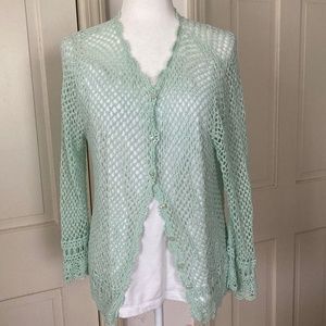 Mint Green Crochet Sweater